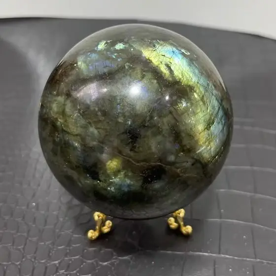 

8.4cm Natural Crystal Labradorite Ball Quartz Massage Polished Reiki Healing Exquisite Room Decor Moonstone Ore Souvenirs Sphere