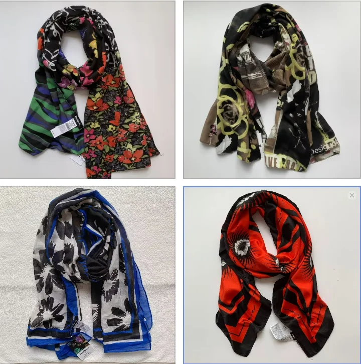 The Spanish floral design and print style for foreign trade is exquisite, and the beautiful four-season scarves and neckerchiefs