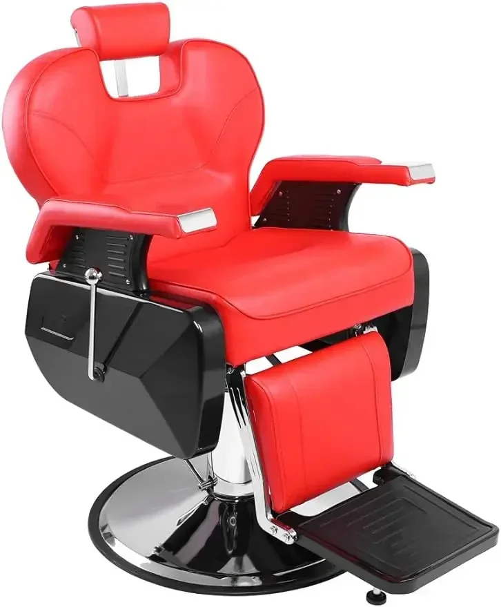 Barber Chair Hydraulic Barber Chair Recline 360 Degree Swivel Height Adjustable Heavy Duty Hairdresser Chair Beauty Salo