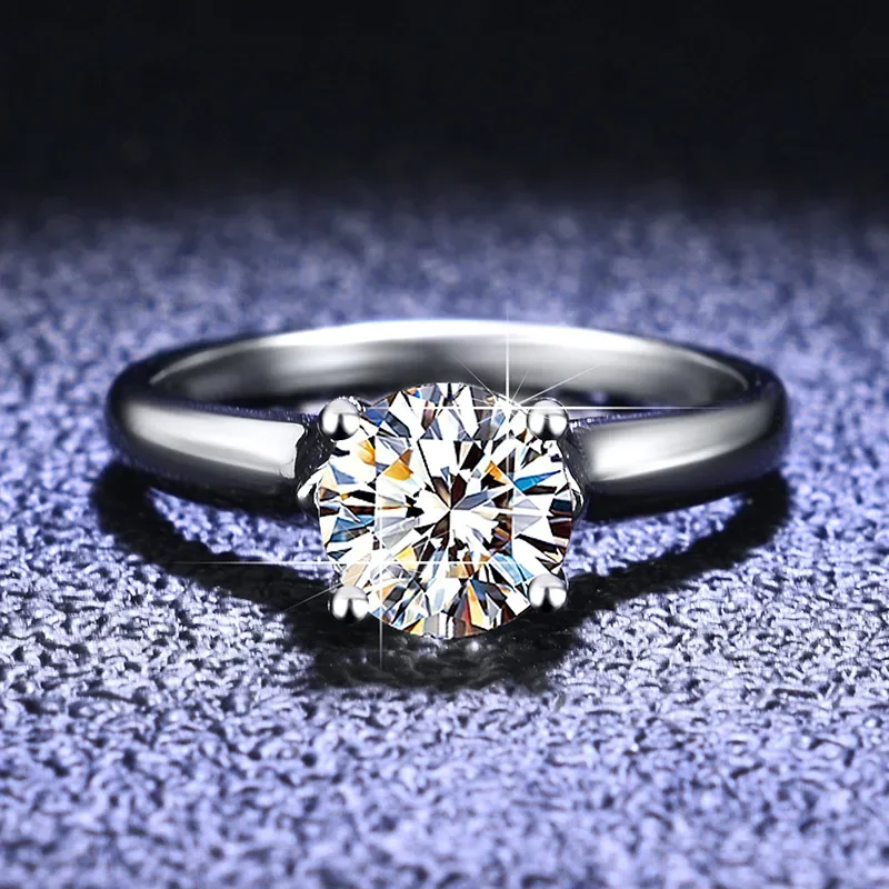 

Новое кольцо из 18-каратного золота с четырьмя когтями PT950 и платиновым бриллиантом, женская японская и корейская версия, попросит для обручального кольца с муассанитом