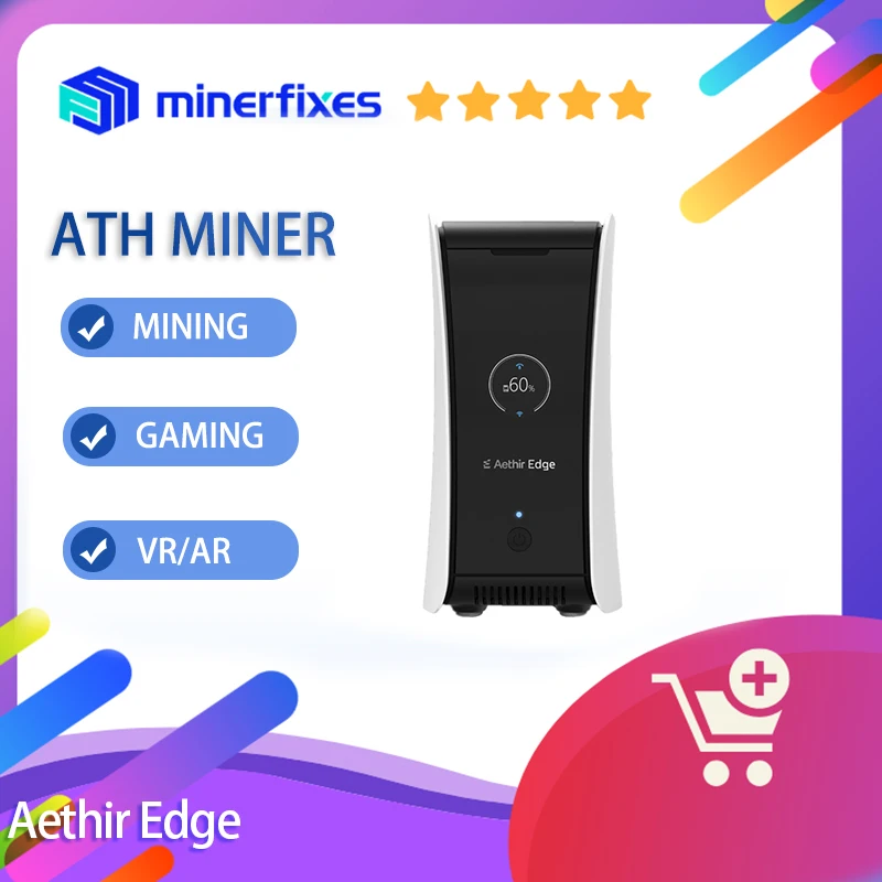 ATH Miner Aethir Edge Mining & Cloud Gaming Machine WiFi Bluetooth Network Cable All Available with PSU All-Time High Token