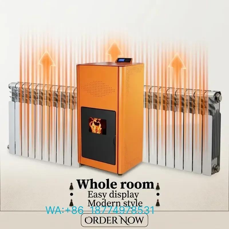 for Modern Indoor Eco Friendly Durable Hydro Pellet Boiler PG 300 Automatic Feeding Wood Biomass Hydronic Stove House