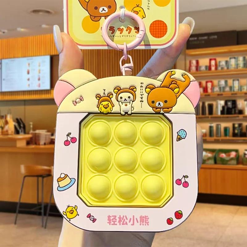 Keychain Cartoon Bubble Speed Push Game Console Bag Pendant Ornament Portable Squeeze Stress Relief Sensory Toys - view 3