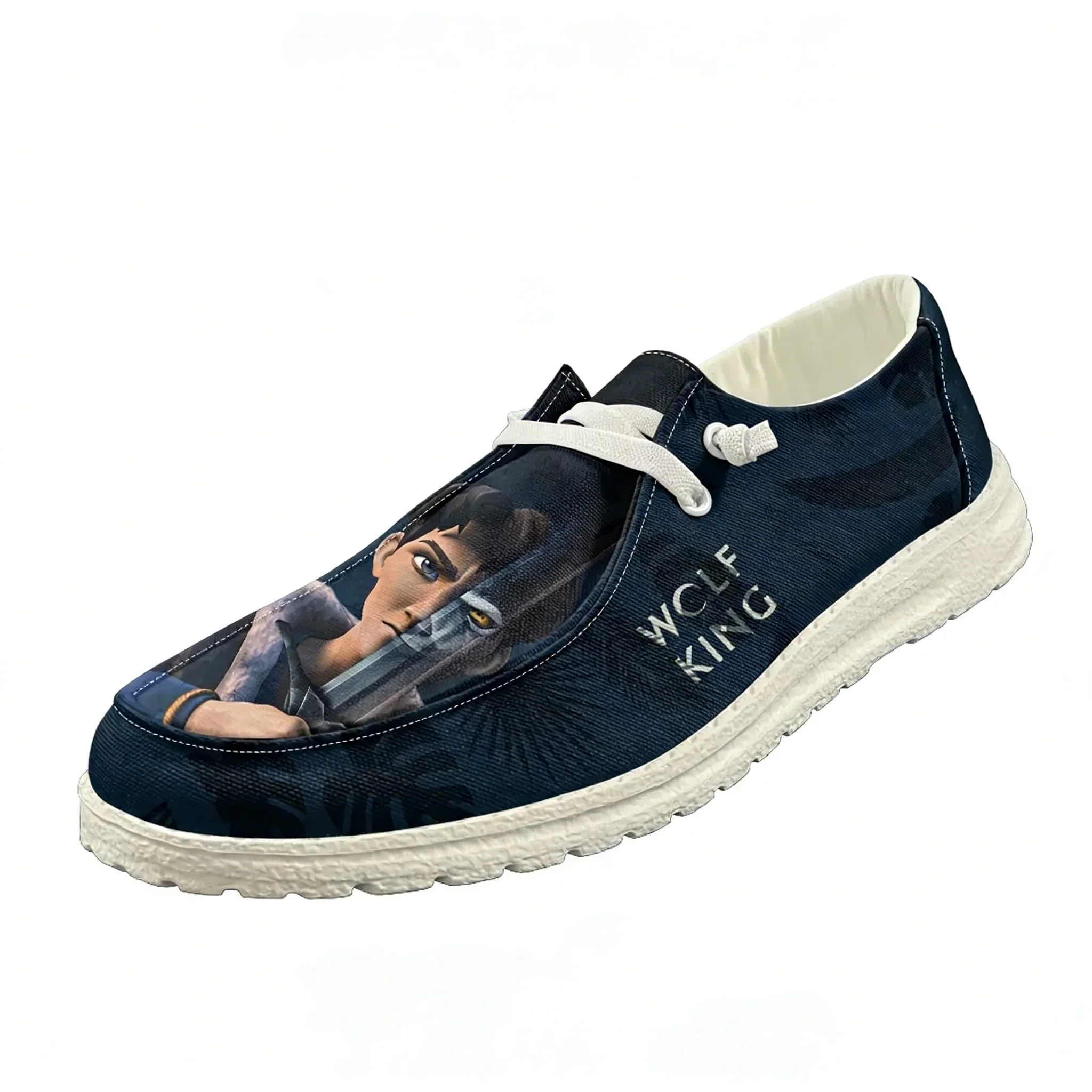 

Wolf King Casual Shoes Mens Womens Breathable Flat Footwear Indoor Outdoor Fashion Pattern Lightweight Shoes Custom Made Shoes