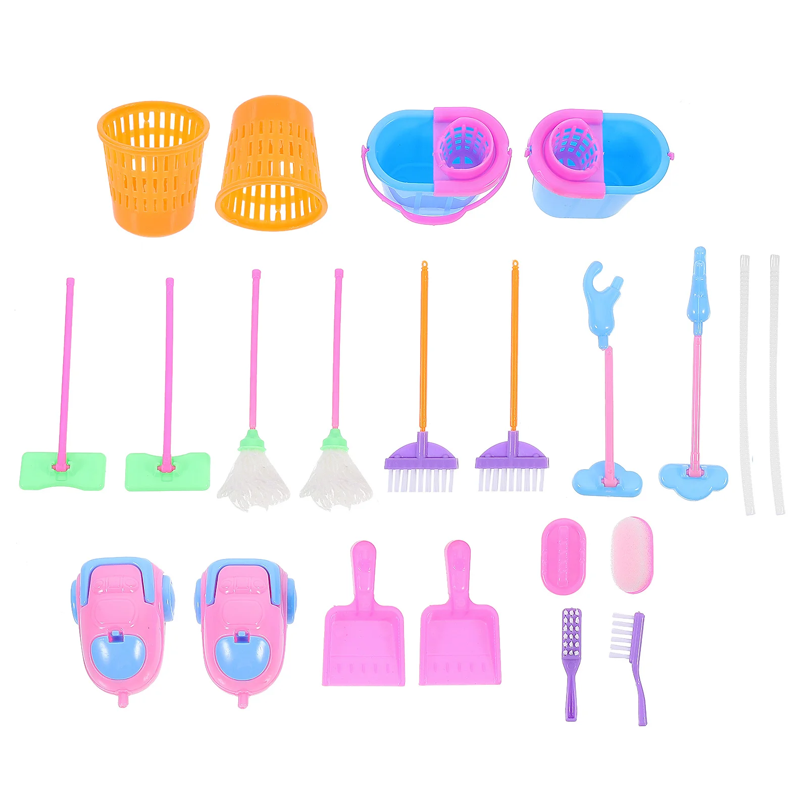 2 セット子供用集塵機クリーニングキット明るい色の安全なプラスチック家庭用掃除機ごっこ遊びセットクリエイティブ屋内