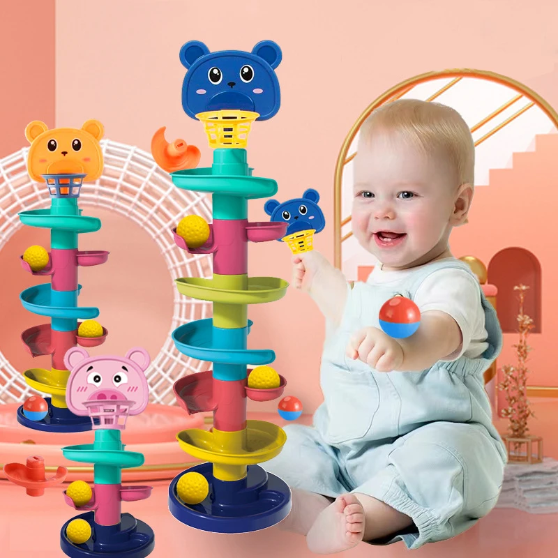 

Baby Toys Track Sliding Ball Rolling Ball Mental Sliding Ball Tower Early Education Assembling Toy Education Toys Toddler Toys