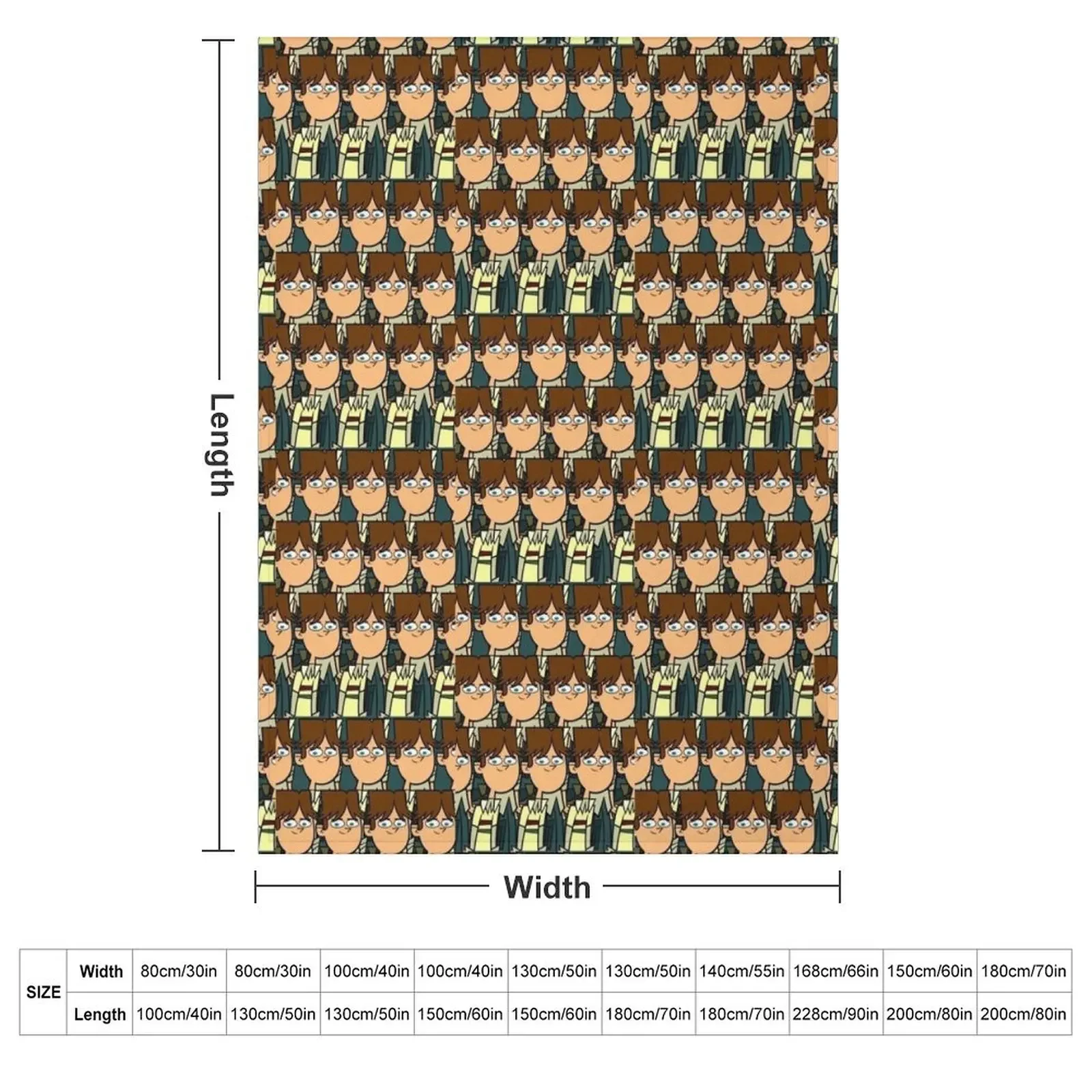 Total Drama Cody Graphic Throw Blanket Heavy Softest Hairys Soft Plaid Blankets