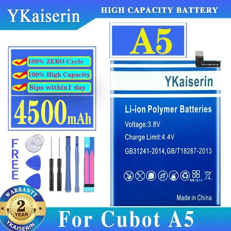 

4500Mah Reliable Power Supply Mobile Phone Battery For Cubot A5