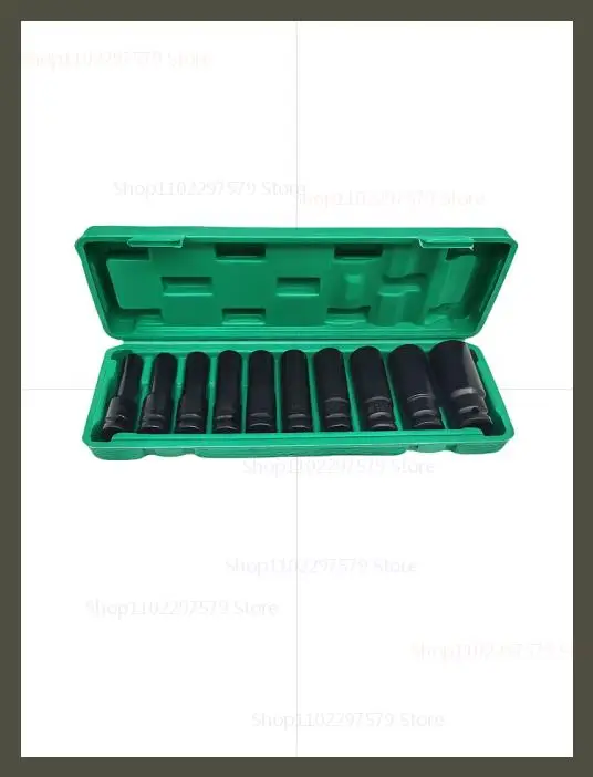 10 Stuk Universele Dopsleutel Set Diepe Socket Pneumatische Onderhoud Tool Kit Automotive Mechanische Reparatie Handgereedschap