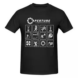 Men Aperture Science Aperture Laboratories Funny T Shirt Vintage Big Size Cotton Crewneck Sleeve Custom T Shirt Men