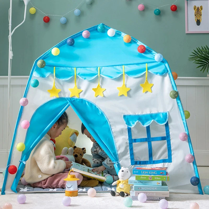 Kids Tent Indoor/Outdoor Games Tipi Princess Castle Folding Cubby Toy Tents Enfant Room House Teepee Play House Ocean Ball Pool