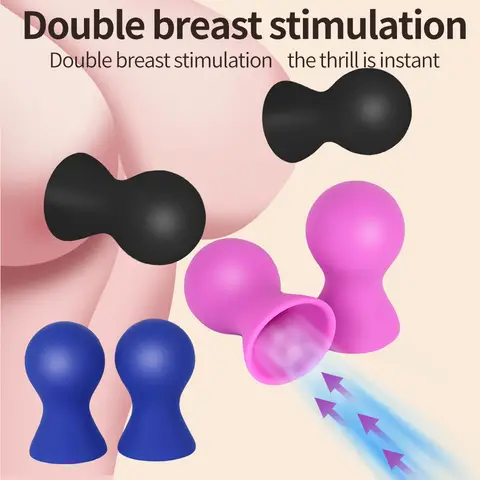 2PCS Silicone Nipple Sucker Pump Breast Massager sexx Toys For Women Nipple Clamps Clitoris Stimulator sexxy Games For Couples