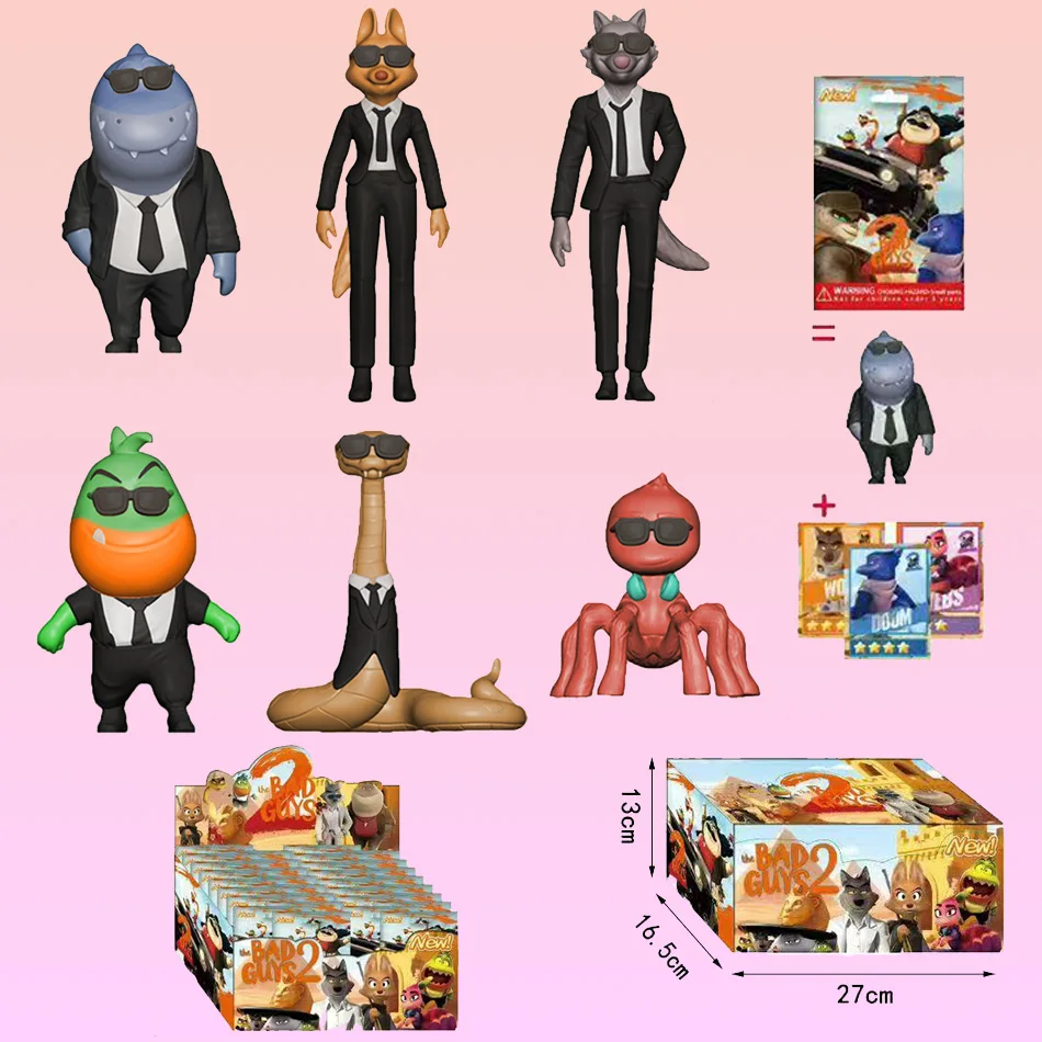

Blind Box The Bad Guys Alliance Handmade Big Bad Wolf Greedy Snake Hot Selling Cartoon Anime Peripheral Doll Gift