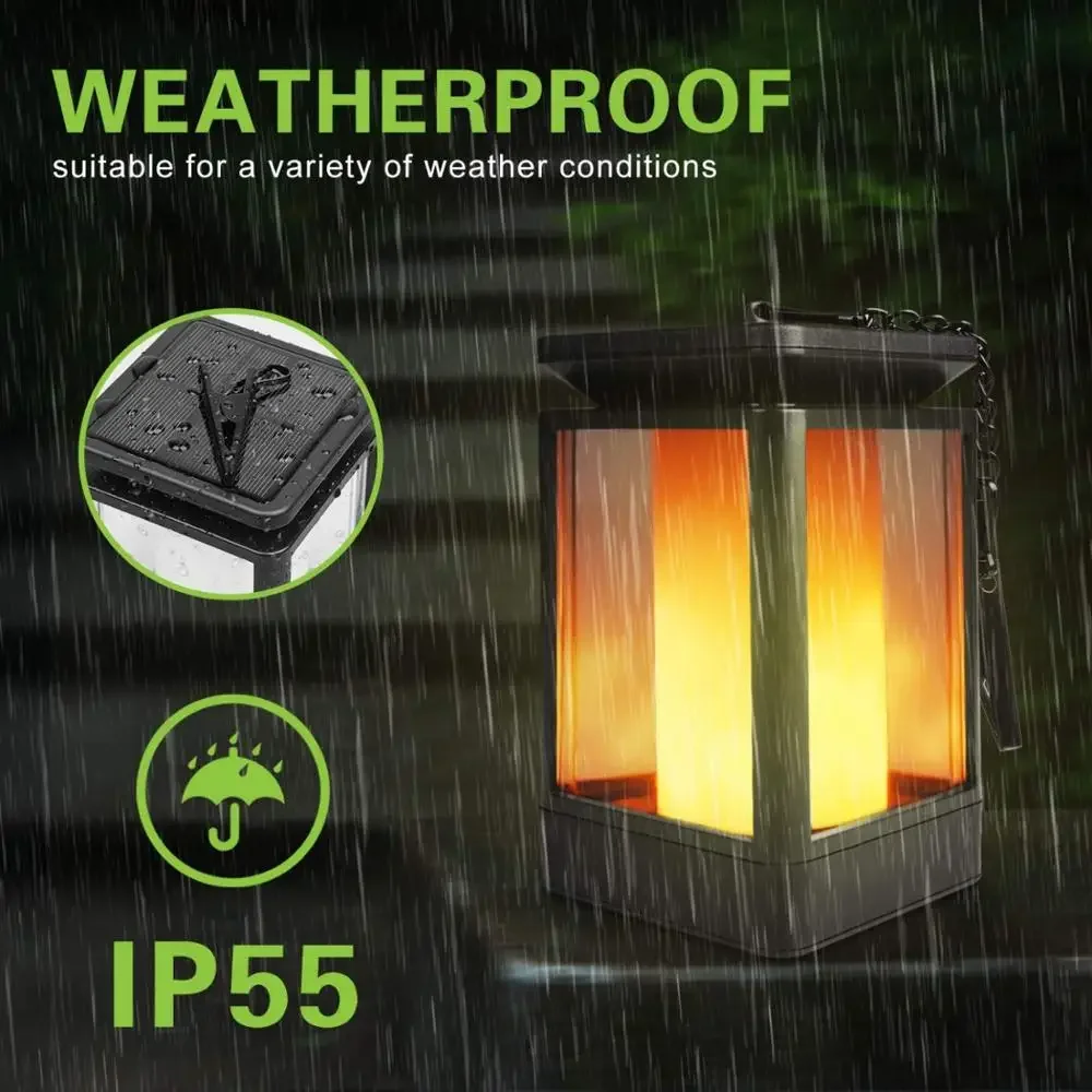 99LED Solar Flame Torch Light-Waterproof Flickering Outdoor Lamp, Landscape Path Decoration for Garden Yard & Patio