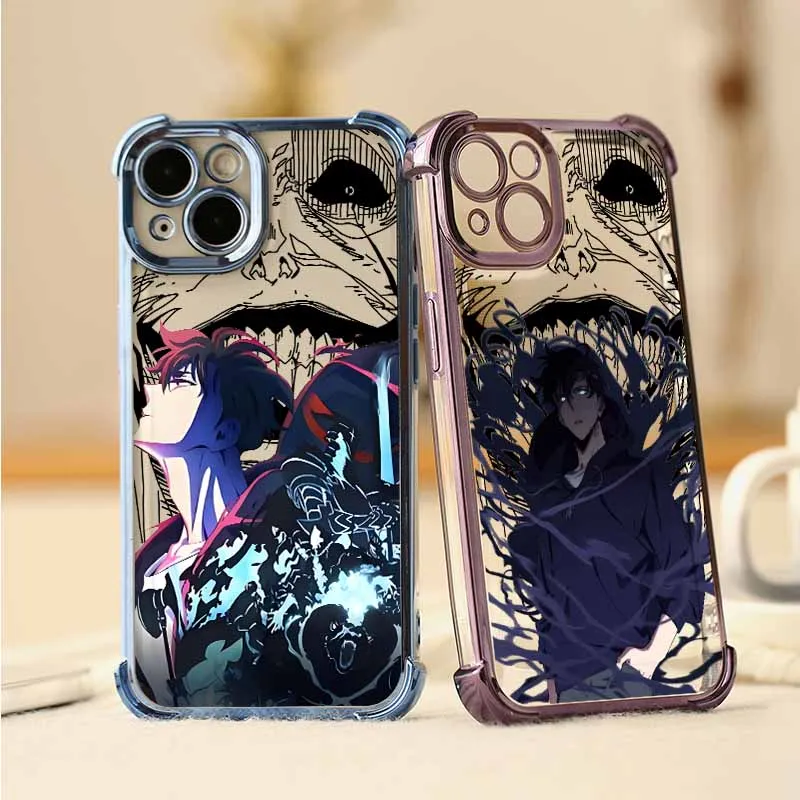 Solo Leveling Anime для OPPO Find X8 X7 Ultra Reno 13F 12F 11F 10 8T 8Z 7Z 6 5 Pro Lite Plating Anti-Fall Funda Мягкий чехол для телефона Solo Leveling Anime для OPPO Find X8 X7 Ultra Reno 13F 12F 11F 10 8T 8Z 7Z 6 5 Pro Lite Plating Anti-Fall Funda Мягкий чехол для телефона
