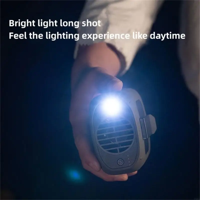 วัสดุ ABS ของพัดลมแบบชาร์จไฟได้สำหรับการตั้งแคมป์ปีนเขาปีนเขาวิ่งกีฬา N58D