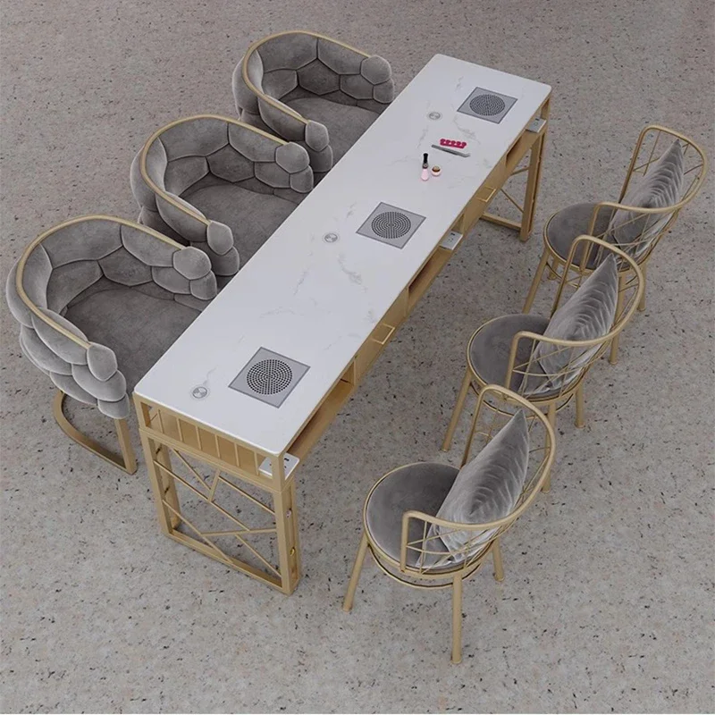 Tech Desk Nail Table Lamp Light Portable Professionals Nail Table Makeup Organizer Tavolo Unghie Professionale Salon Furniture