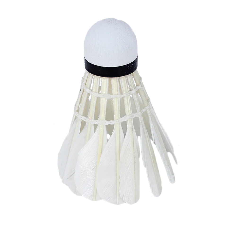 12PC White Badminton Shuttlecocks Water Fleece Double Strength Cork Resistant Deformation School Outdoor Sports