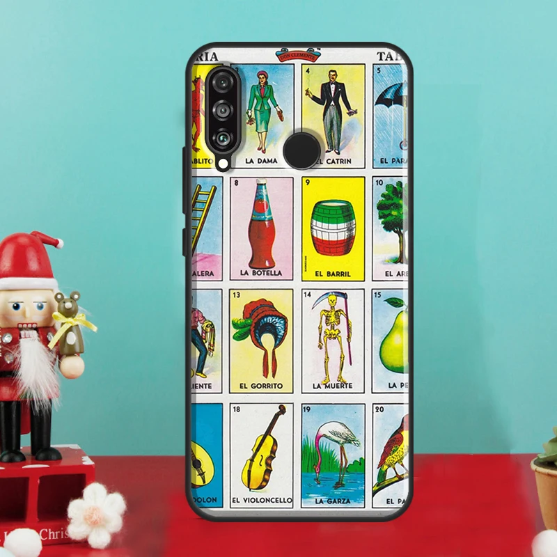 Mexican Bingo Loteria Case For Huawei Nova Y73 Y90 Y70 Y72 Y61 Y91 7i 8i 11i 12i 12s 9 10 SE P30 P40 Lite P60 Pro view 2