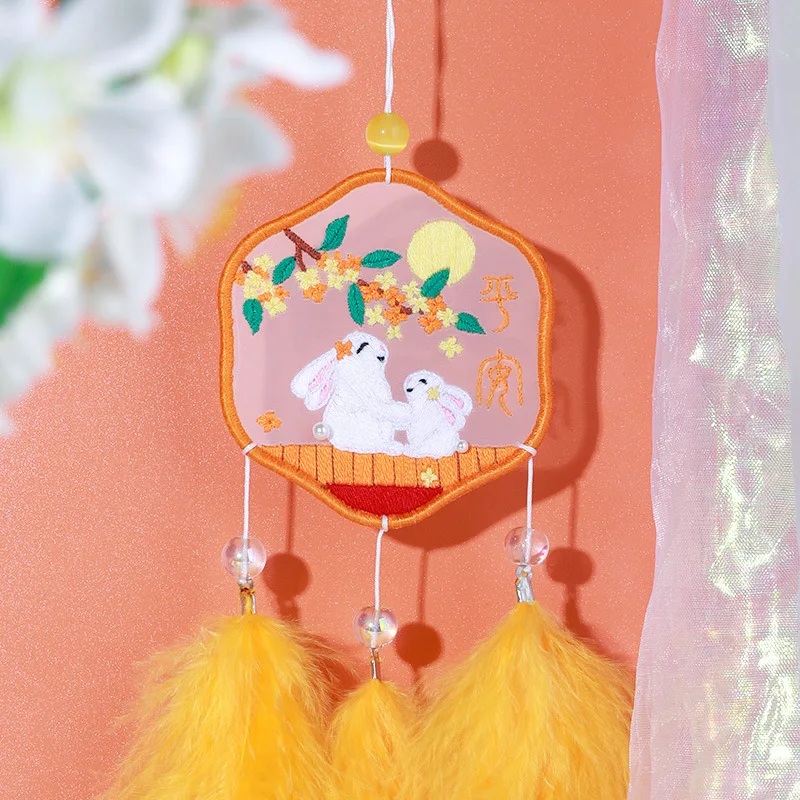 Handmade Self Embroidered Material Bag Coupler Cross-stitch Needlework Accessorie Material Package Crafts for Jewelry Pendant