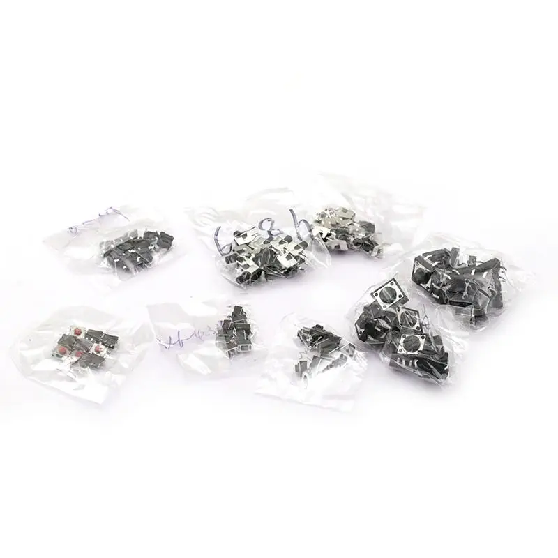 7/10/12/25 Types，70/100/120/250PCS Touch Switch Package Small Key Micro Switch Package 6*6*5mm Switch Button Mixed Package
