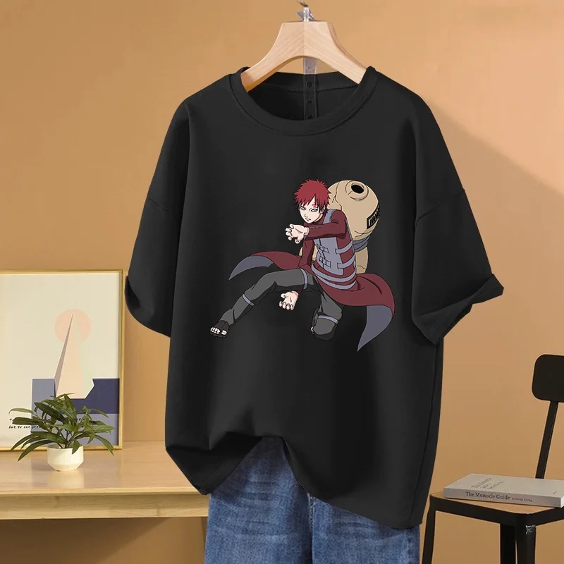 Anime Naruto T-Shirt Gaara gedruckt Männer und Frauen T-Shirt Freizeit sport Straße Student Paar T-Shirt