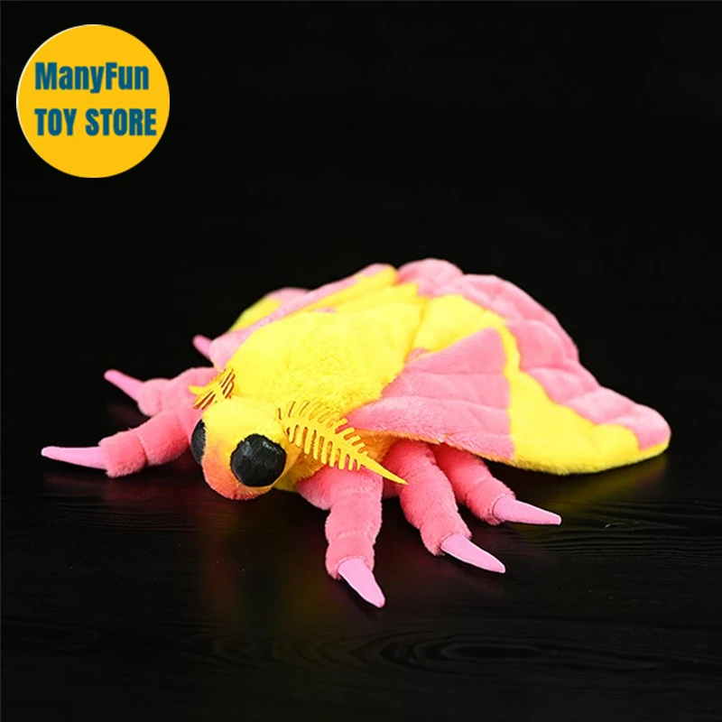 INJMOTH-Peluche Cambrian Haute Fidélité pour Enfant, Jouet Mignon, Mouche, Animaux Réalistes, Simulation d'Insectes, Beurre, Kawai, Cadeaux