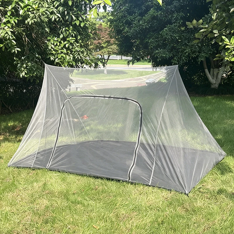 2Person Ultralight Mosquito Net with protable Bag,Sided Zipper Ultralight No-See-Um Breathable Mesh Screen Waterproof Floor Tent