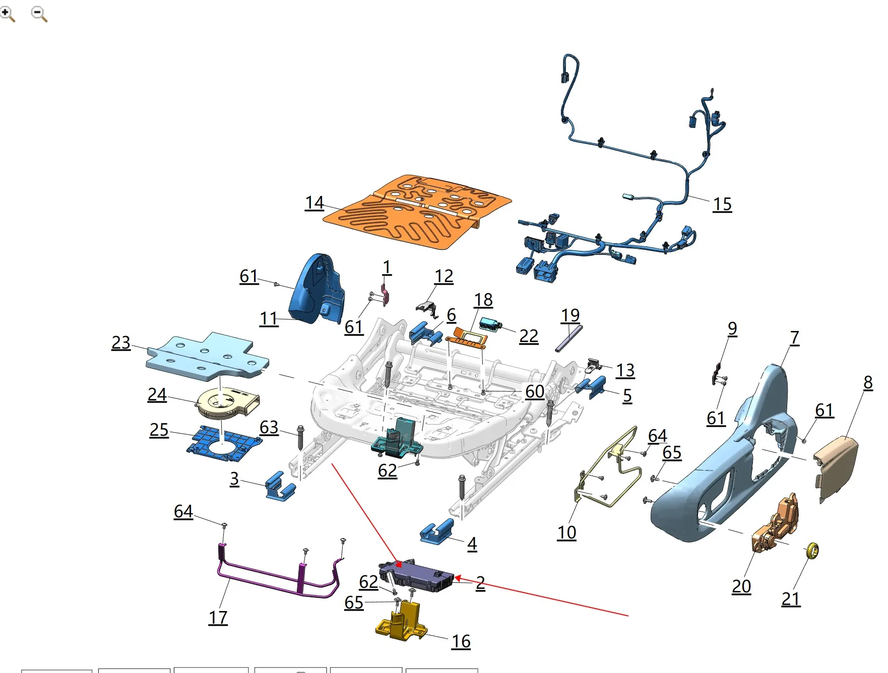 Applicable to  Power Seat Module Chair Regulator Control Computer Board