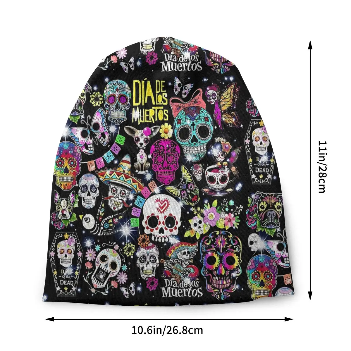 Fashion Hats Day Of The Dead Thin Hat Bonnet Special Skullies Beanies Caps Men Women's Earmuffs