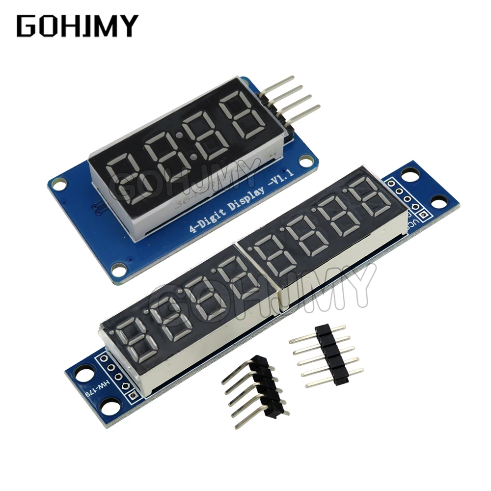 TM1637 4 Bits/MAX7219 8 bit Digital LED Display Module 7 Segment 0.36Inch Clock RED Anode Tube Four Serial Driver