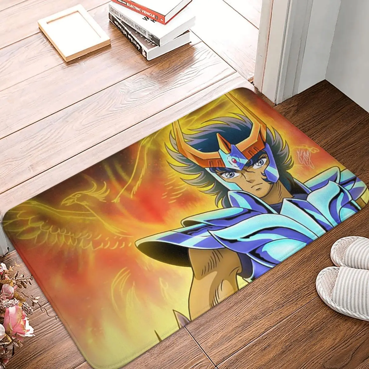 Saint Seiya Knights Of The Zodiac Ikki Phoenix Doormat Rug Carpet Mat Footpad Water Oil Proof Entrance Kitchen Bedroom Balcony