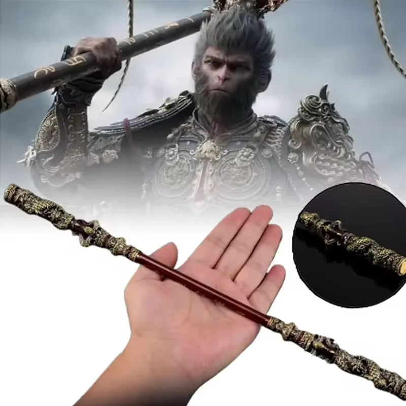 New 22cm Black Myth: WuKong Weapon Sun Wukong Monkey King Bar Metal Elite Carved Swords Game Peripherals Festival Gifts Toys Kid