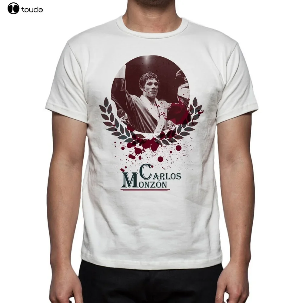 2019 Newest Letter Print Short Sleeve T Shirt Men Boxer Carlos Monzon Tribute T-Shirt Exclusive Designcheap T Shirt Design