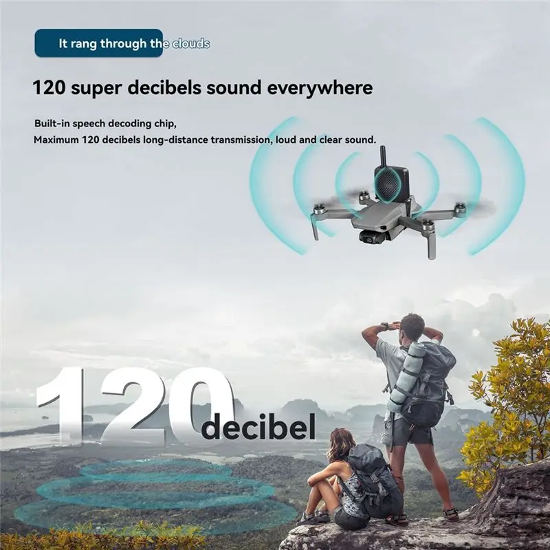 STARTRC Drone Speaker Megaphone Mini Outdoor Speaker 1000M Control Distance For DJI Mini 4 Pro/Mini 3 Pro/Mini 2/Air 3/ 3
