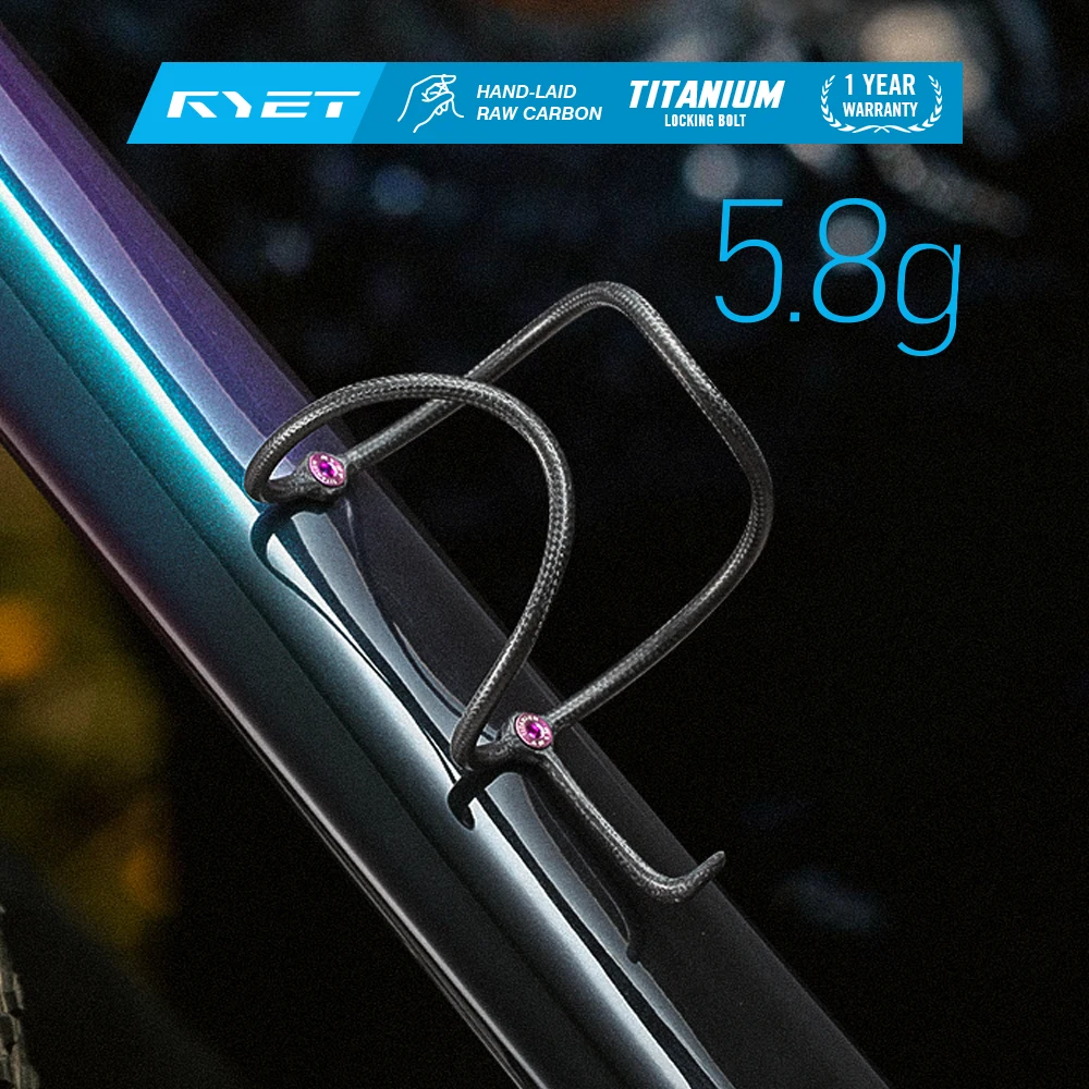 

Крепление для бутылки RYET ручной работы из необработанного карбона, 5,8 г, сверхлегкое, из высокомодульного карбона HM, с титановым болтом, для шоссейных и горных велосипедов