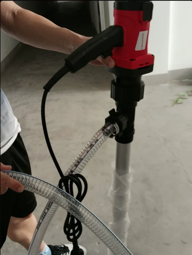 220V Portable Electric Barrel Oil Pump, 800W 1300W Six-speed Vertical Diesel Drum Pump, Handheld Fuel Transfer Pump
