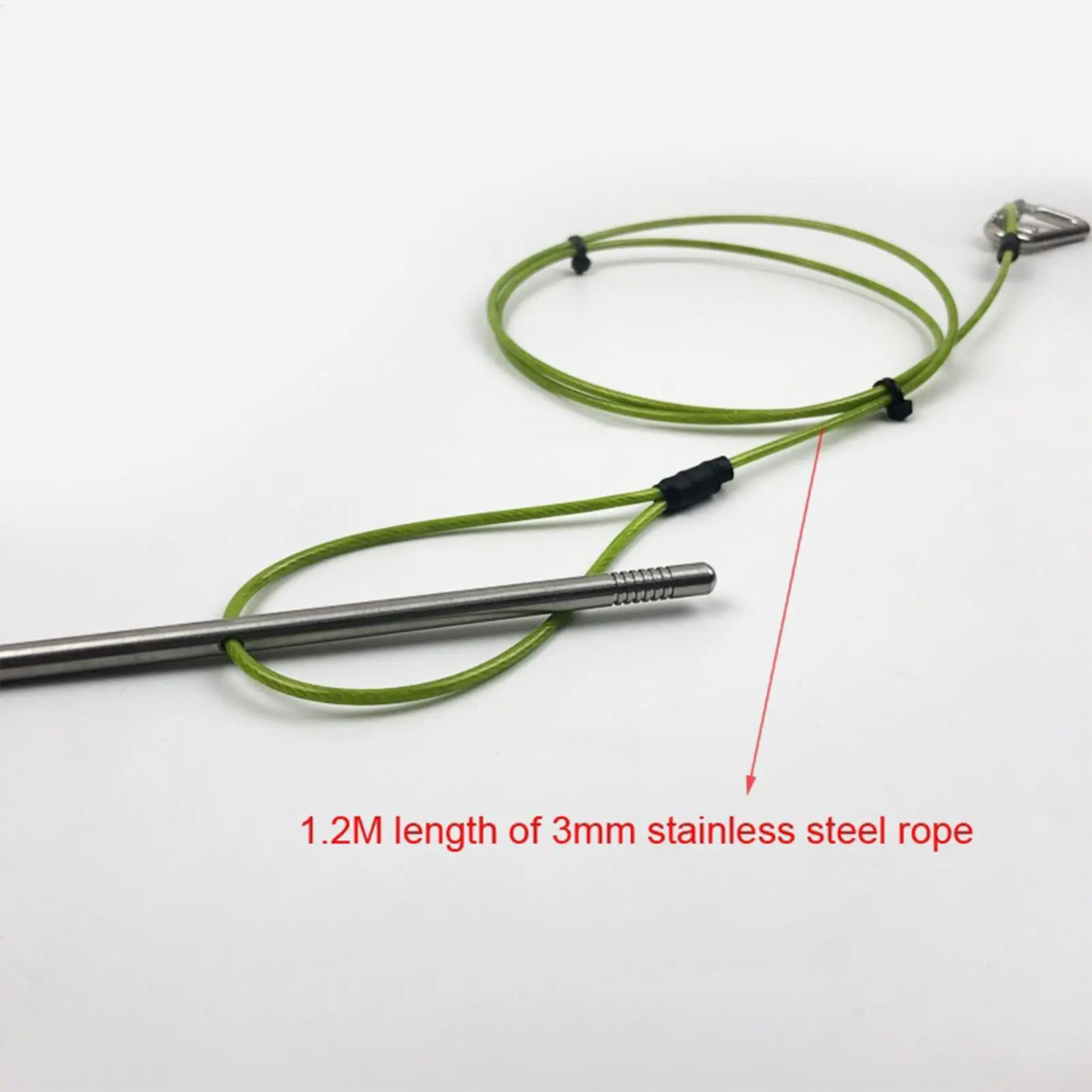 

Держатель для рыбы для ловли рыбы, зажим из нержавеющей стали, веревка с карабином, рыболовный захват, инструмент для подводного плавания, каякинга, озера, пруда, моря