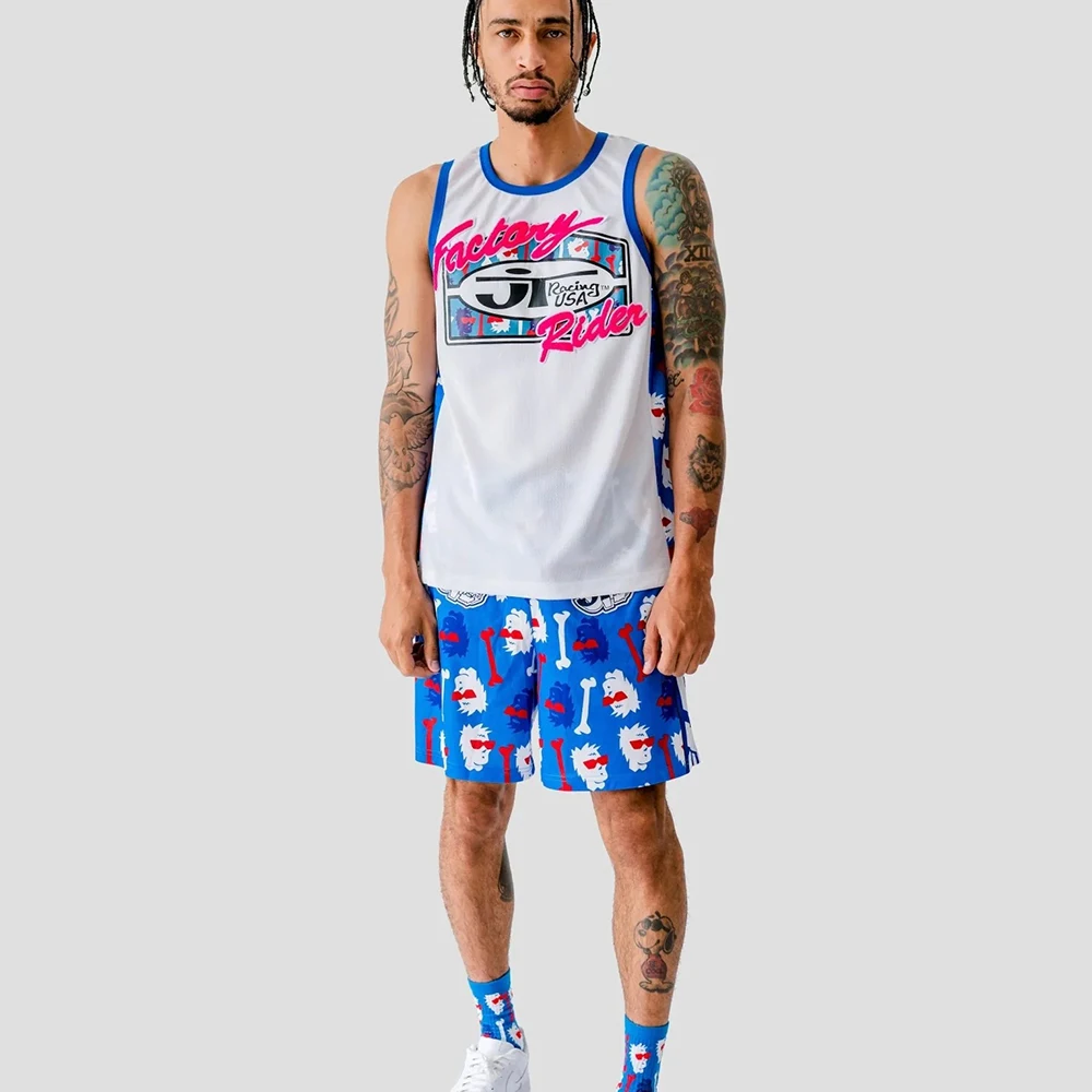 

Новинка 2026 года, жилет в стиле хип-хоп для мотокросса Blue Bad Bones Jtracingusa, мужской и женский дышащий быстросохнущий гоночный костюм большого размера