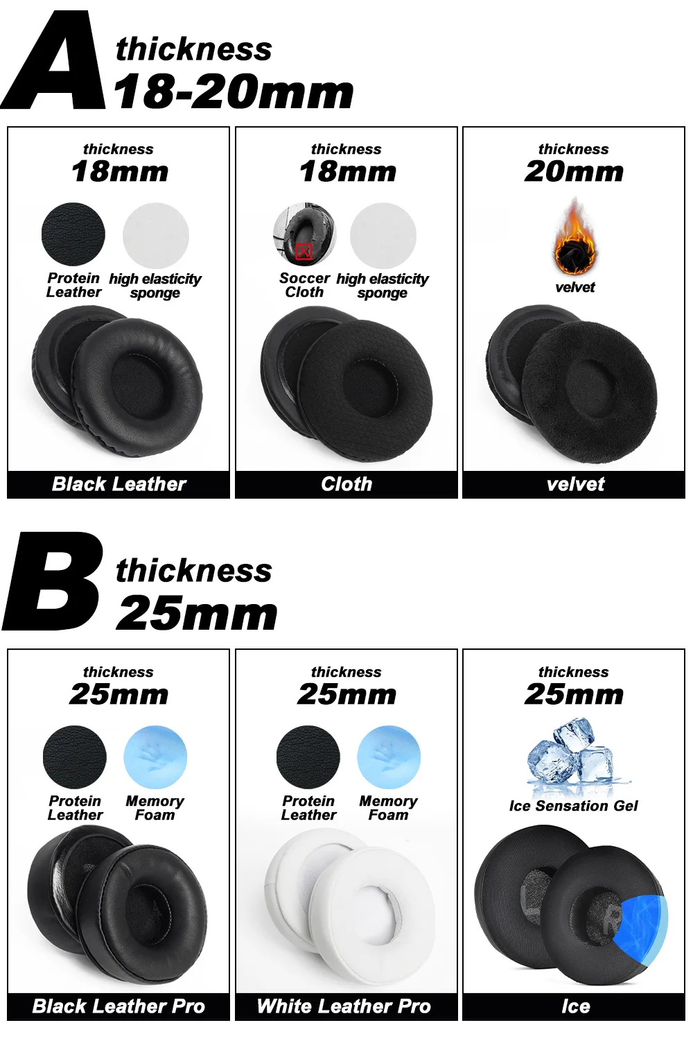 소니 WH-CH500 CH510 MDR-ZX330BT MDR-ZX310 쿠션 패드 헤드폰 스폰지 이어 패드 소프트 PU 귀마개 교체 용 귀
