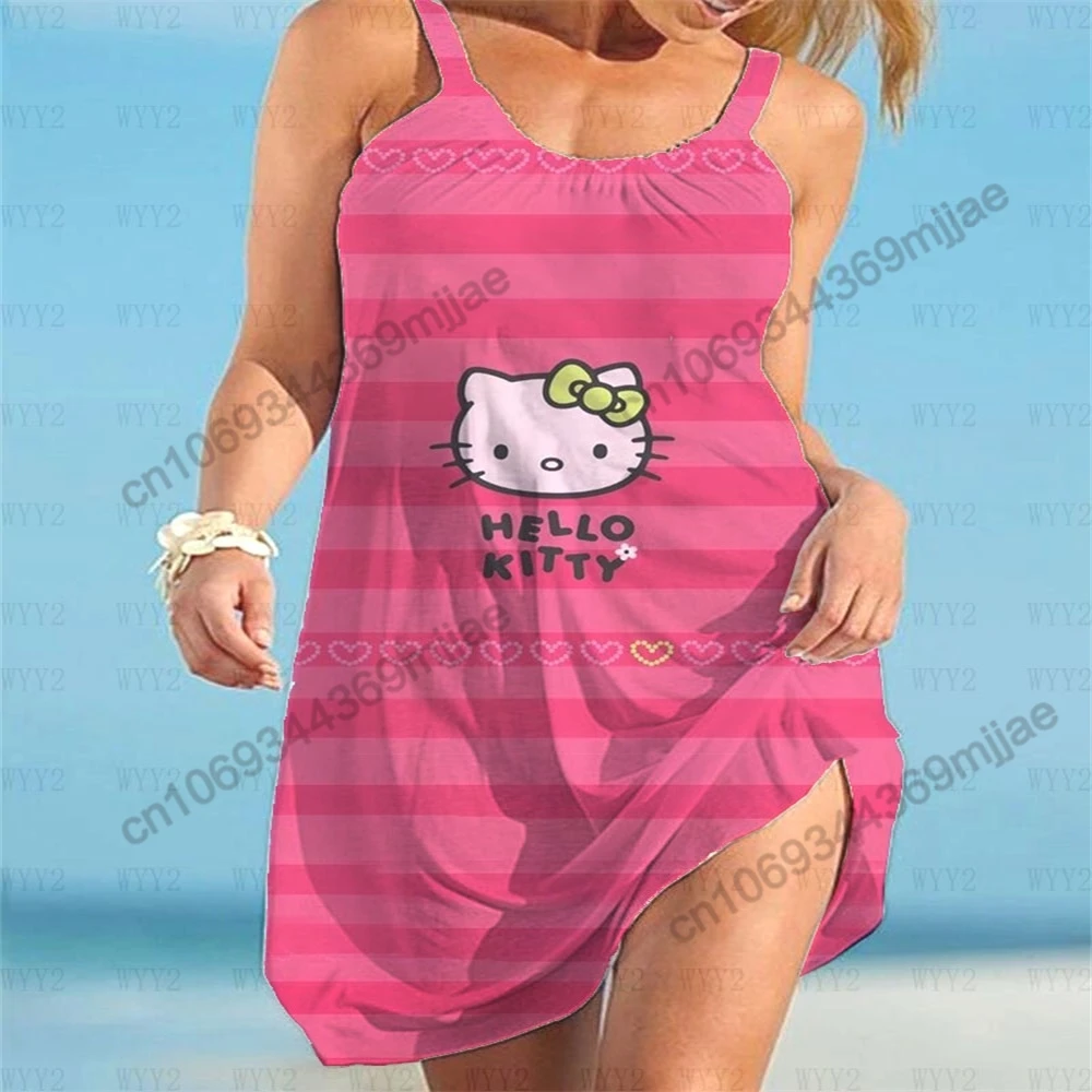 HHelloKitty Women's T-shirt Beach Dresses Summer Clothes for Women Tops Woman Clothing Zevity Y2k Top 2023 T-shirts Corset Woman