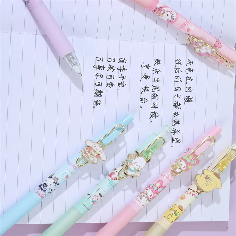 Imagem -04 - Sanrio Kawaii Pochacco Melody Pen Conjunto Gel Canetas Assinatura Black Ink Bonito Brinde Promocional Material Escolar 05 Milímetros 30 Pcs Lot