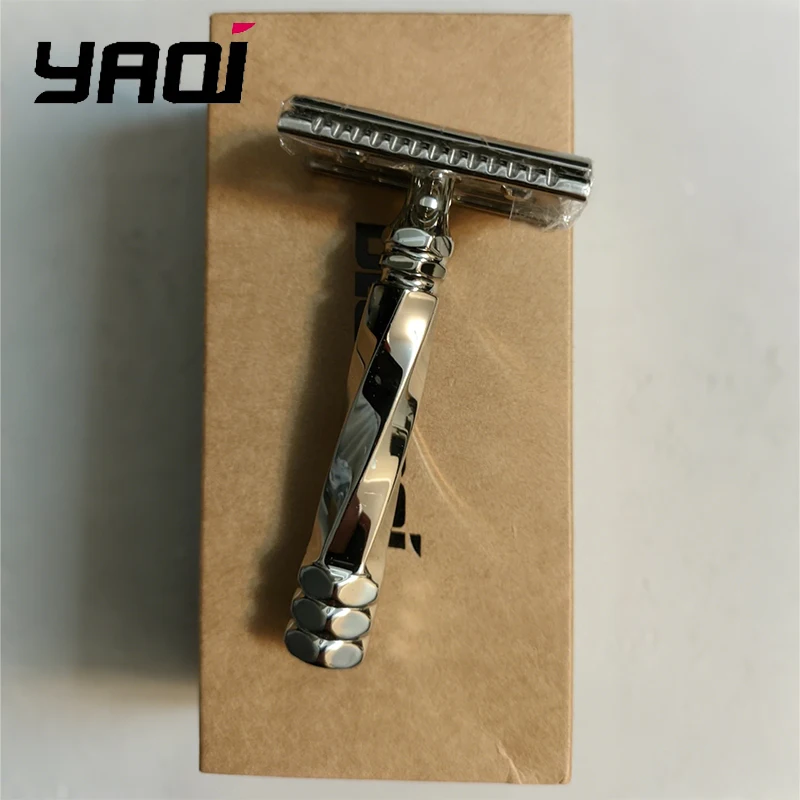 2026 Beard Shaver Yaqi Cerberus Stainless Steel Safety Razor 0.65mm Blade Gap 77mm Handle Provide Durability Precise Shaving