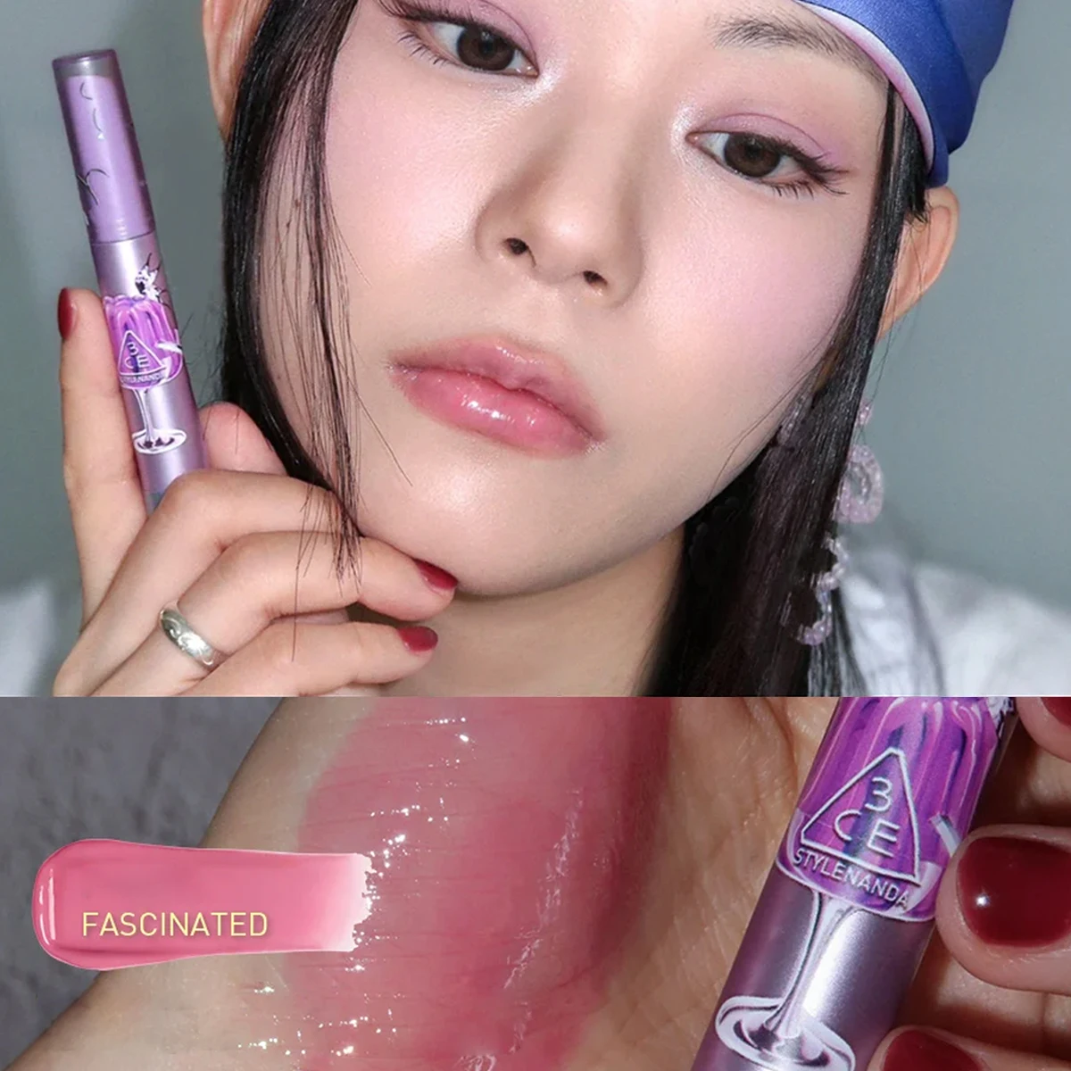 3CE Shine Reflector,Smooth Gliding Lip Application,High Shine Lipstick Finish,Date Night Glam,Korean Cosmetic,,Korean Makeup