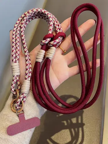 3 in 1 120cm Crossbody Mobile Phone Hanging Rope Neck Lanyard Wrist Strap Removable Phone Lanyard Water Cup Hanging Rope