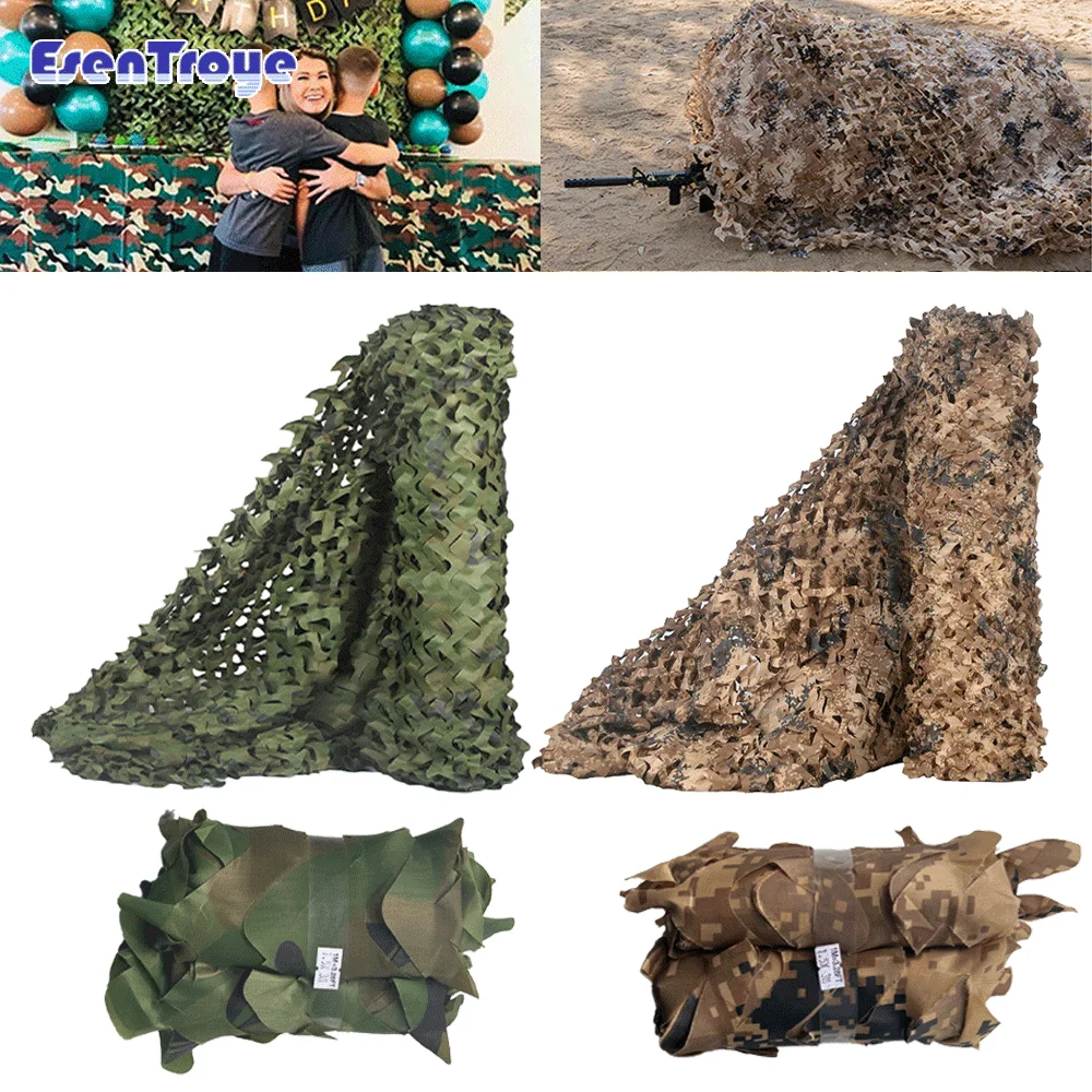 Army Camouflage Theme Party Supplies Camouflage Net Outdoor Shade Net Boy Jungle Hunting Kids Military Birthday Party Decoration