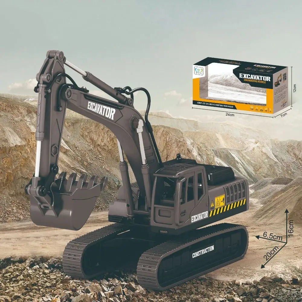 Simulation Inertial Engineering Vehicle Rotatable Flexible Joints Excavator Model Pull Arm Desk Ornaments Forklift Car Model