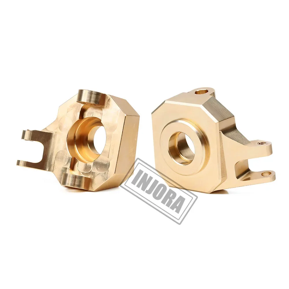 INJORA 2PCS Brass Front AR44 Steering Knuckles for 1/10 RC Crawler Axial SCX10 II 90046 Upgrade Parts