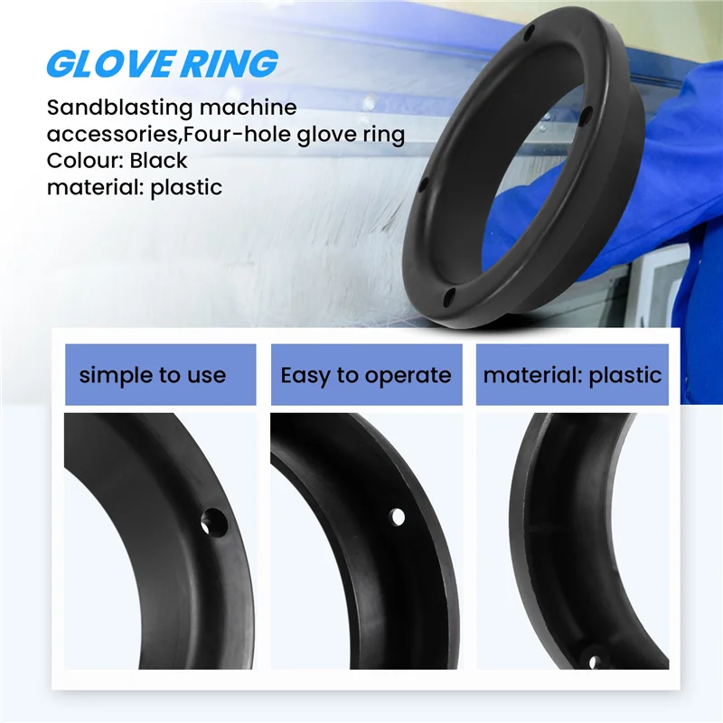 

【A87T】200Mm Plastic O Ring For Sandblasting Gloves Sandblast Cabinet Parts