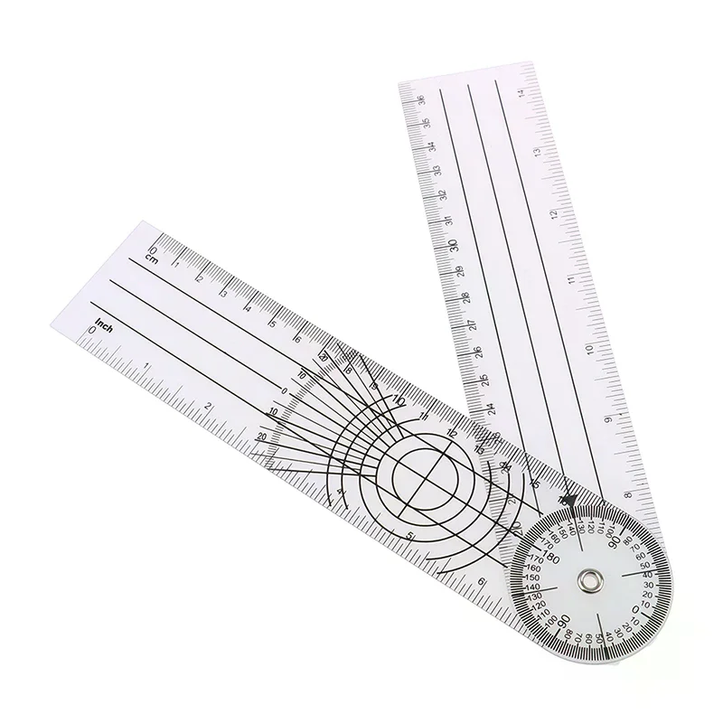 【New】1PC Multi-Ruler Goniometer Angle Medical Spinal Ruler 360 Degree Measuring Tool